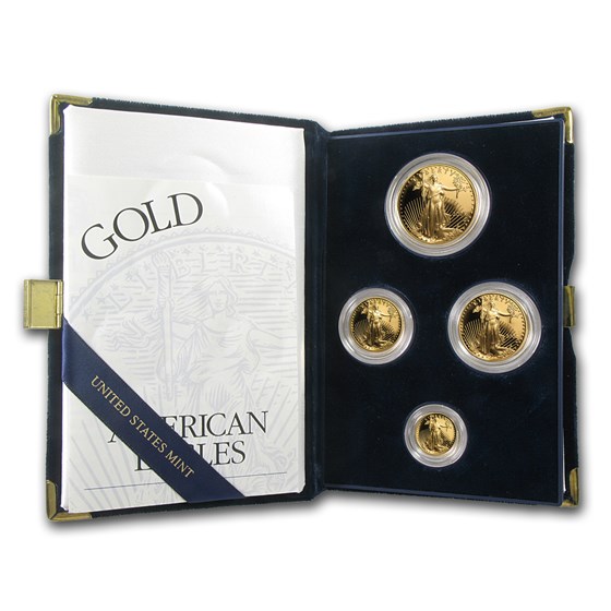 2001-W 4-Coin Proof Gold American Eagle Set (w/Box & COA) 2001-W 4-Coin Proof Gold American Eagle Set (w/Box & COA)